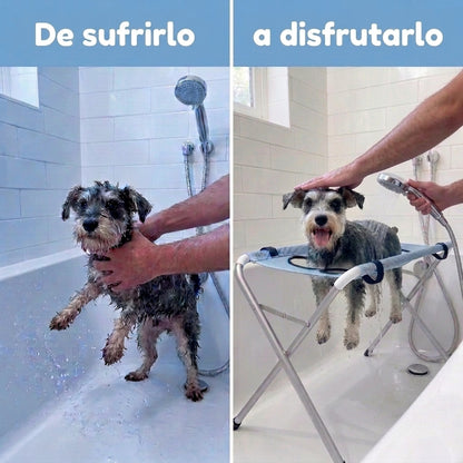 Hamaca de baño que sujeta y calma a tu perro